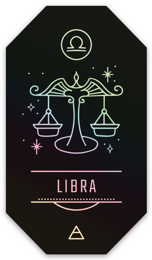 Holographic Libra Sticker