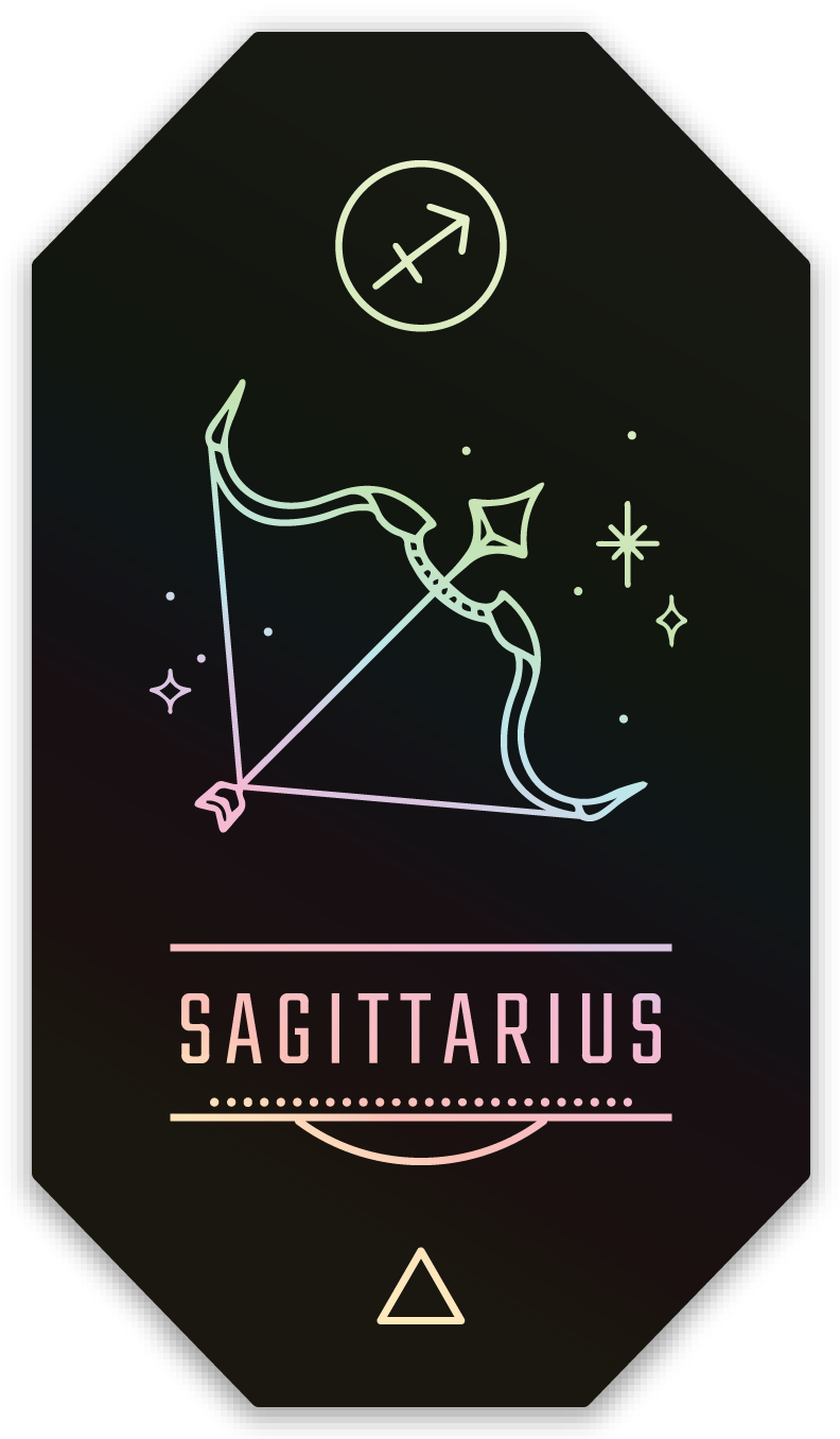 Holographic Sagittarius Sticker