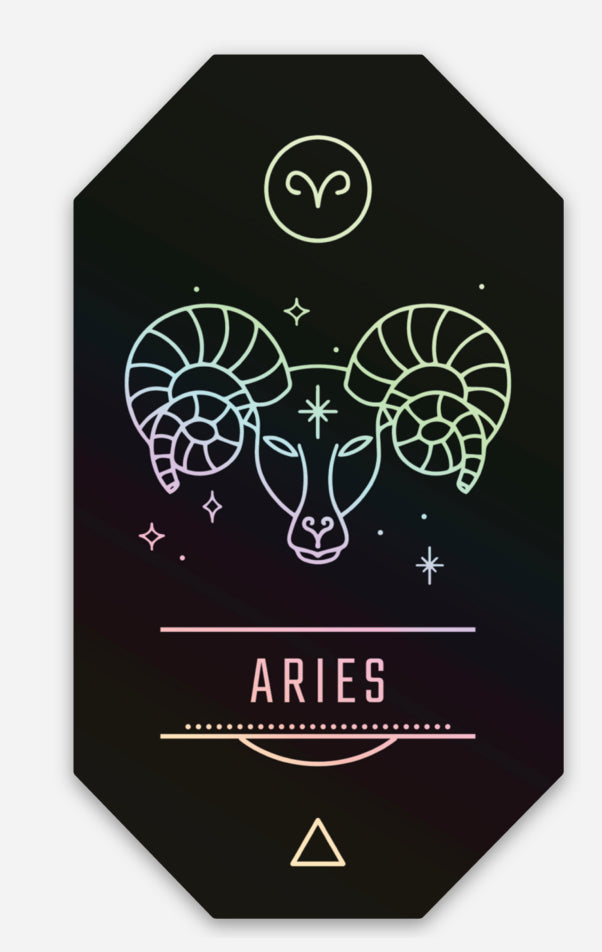 Holographic Aries Sticker