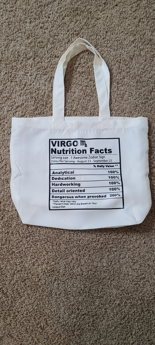 Virgo Nutrition Facts Tote