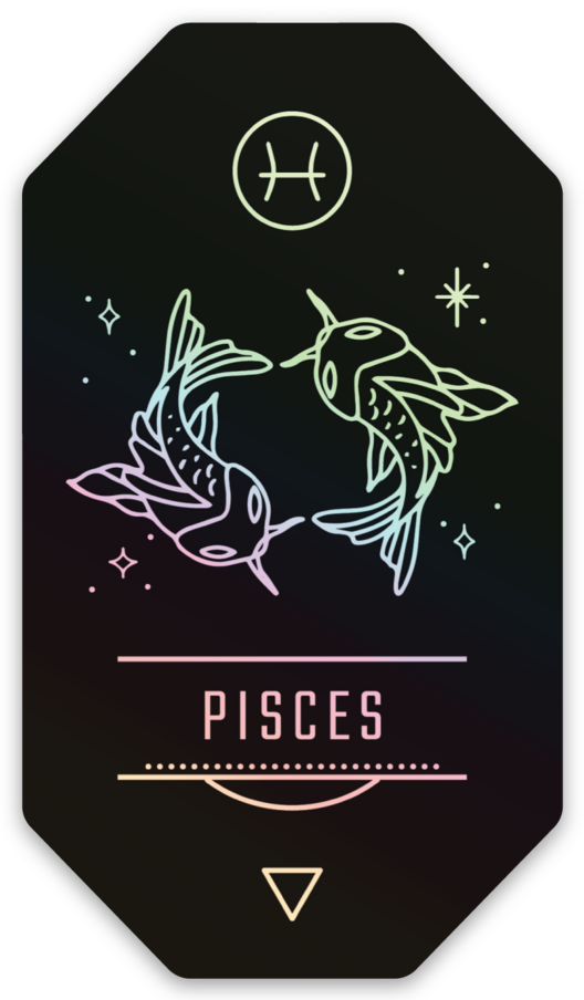 Holographic Pisces Sticker