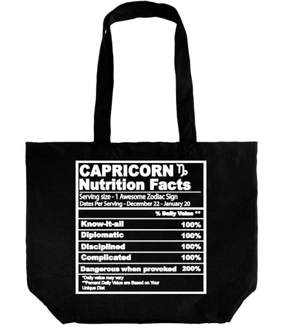 Capricorn Nutrition Facts Tote