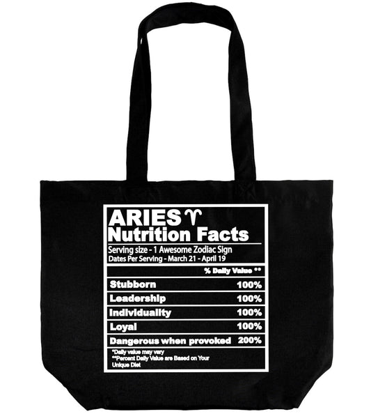 Aries Nutrition Facts Tote