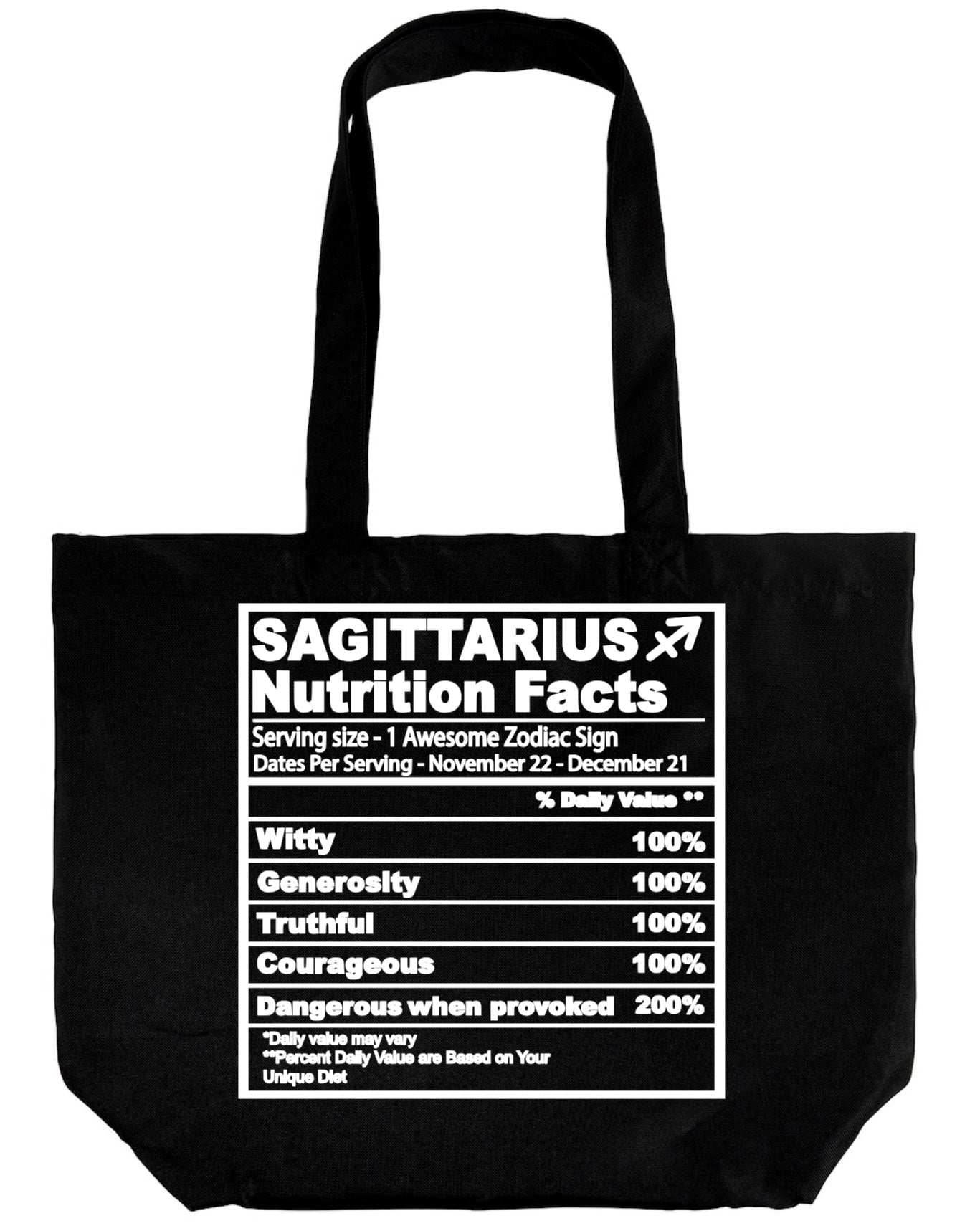 Sagittarius Nutrition Facts Tote