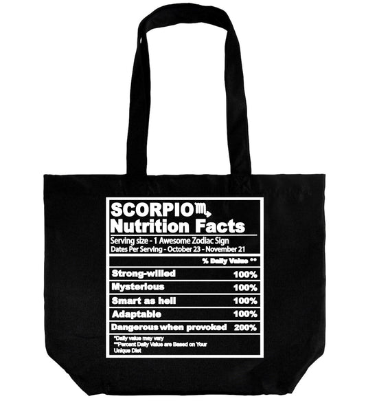 Scorpio Nutrition Facts Tote