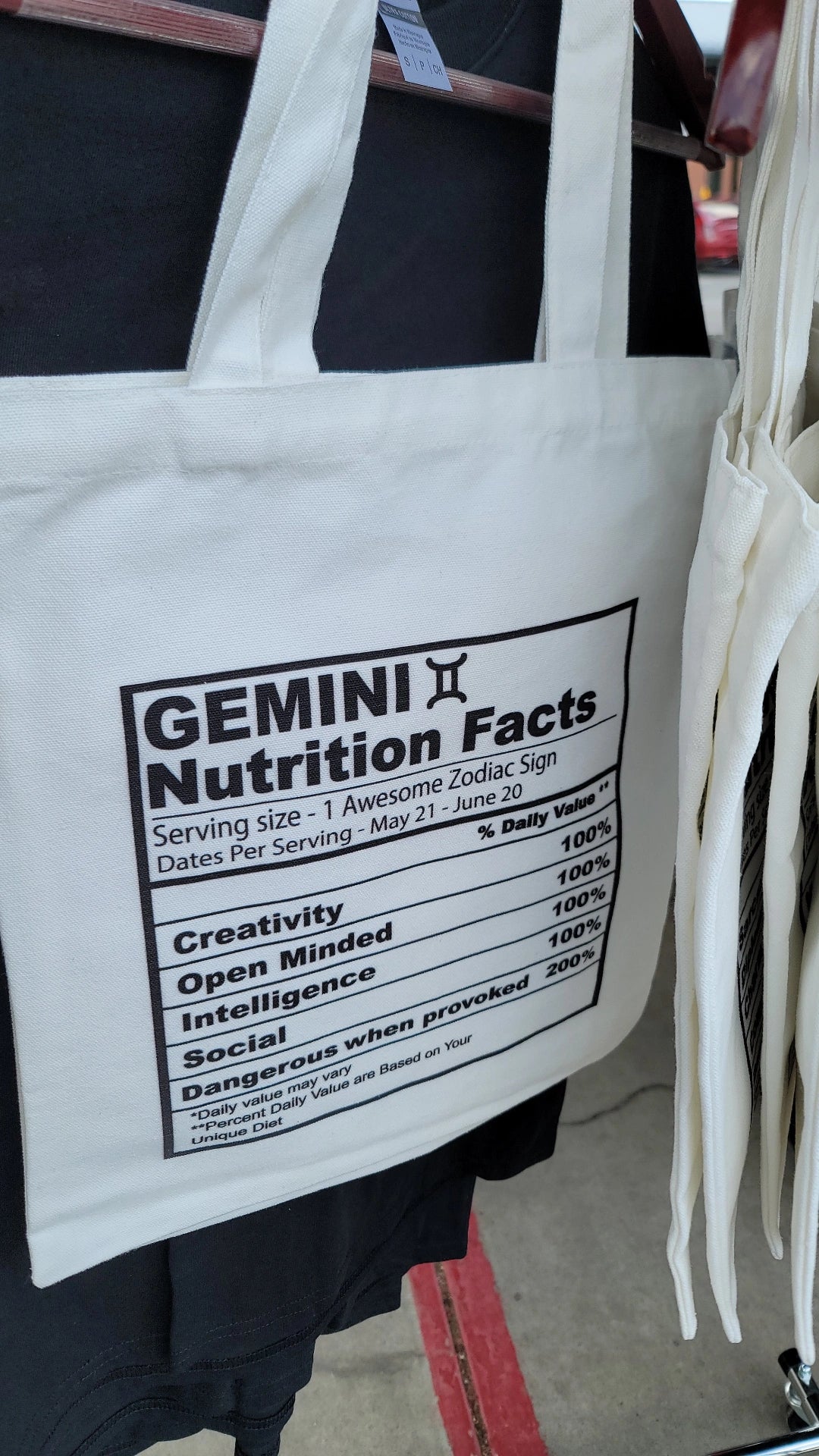 Gemini Nutrition Facts Tote