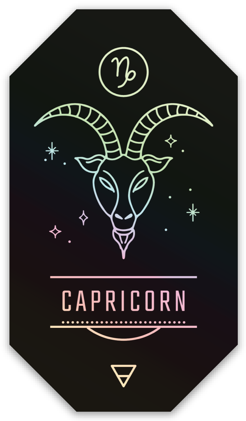 Holographic Capricorn Sticker