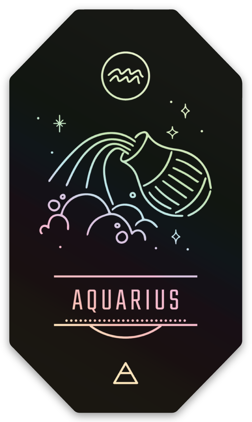 Holographic Aquarius Sticker