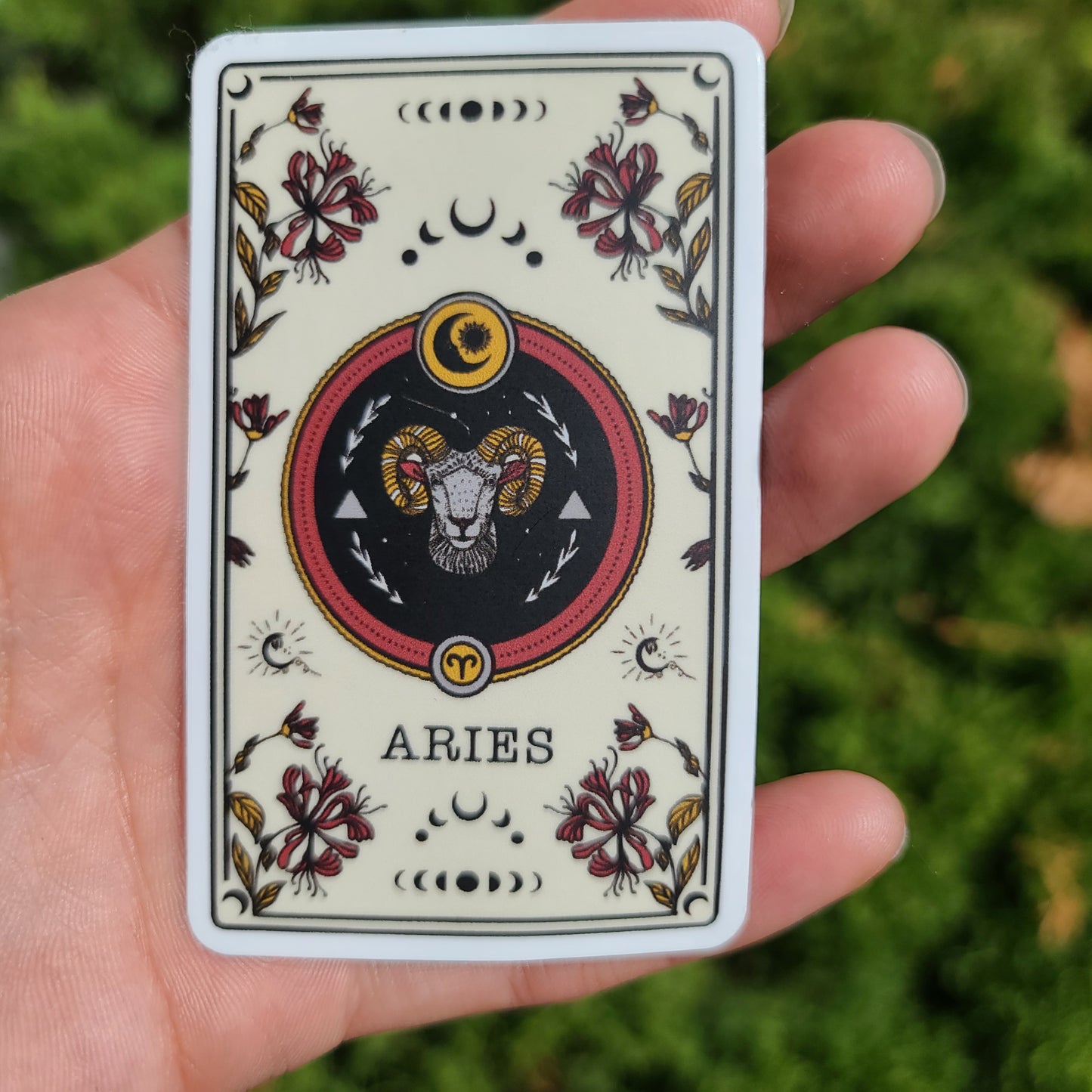 Aries Tarot Card Sticker