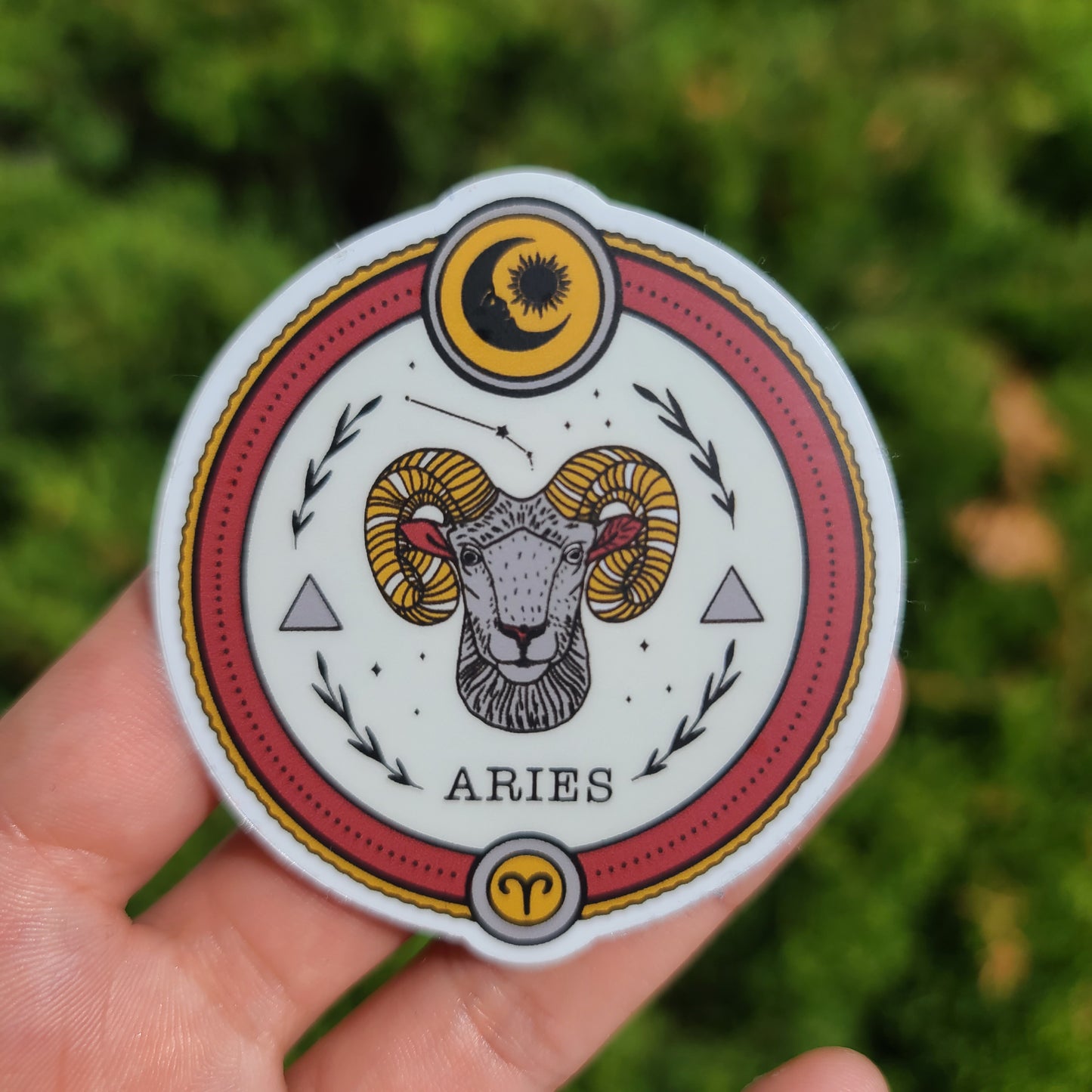 Aries Circle Sticker