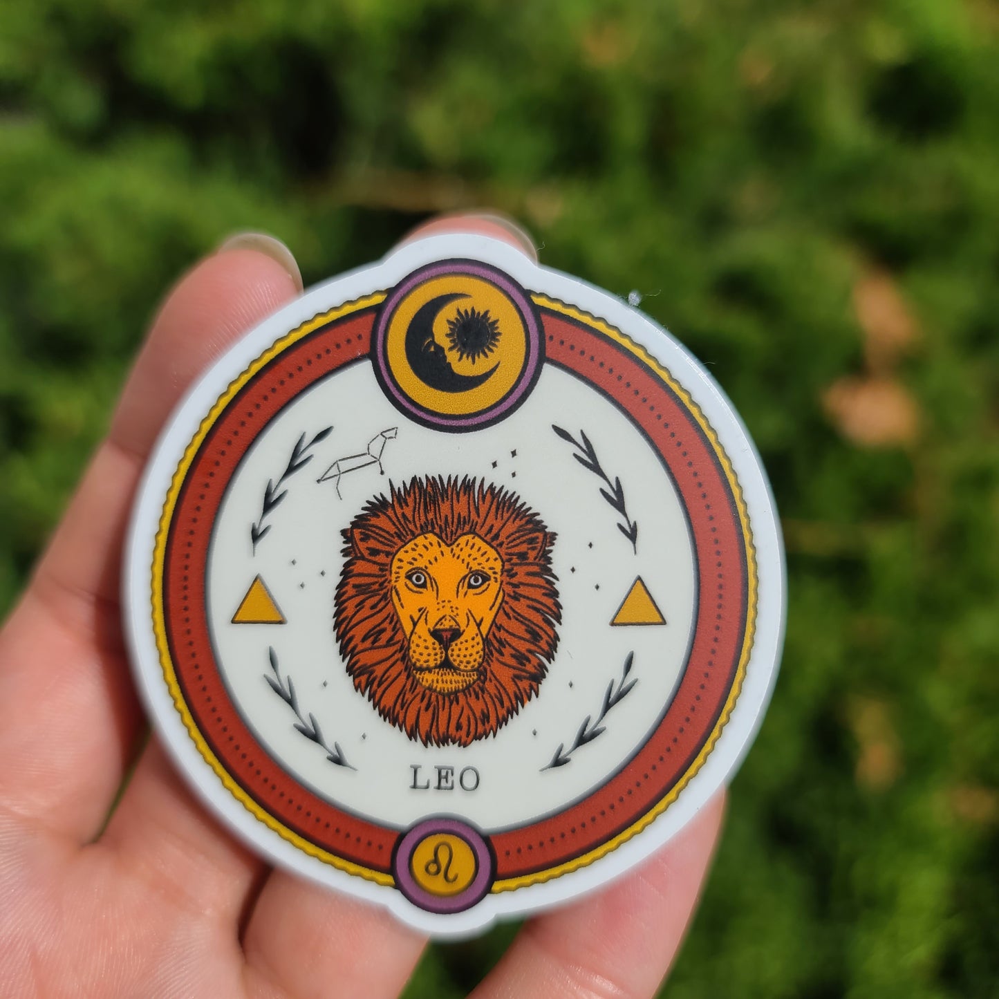 Leo Circle Sticker