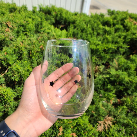 Stars Stemless Wine Glass